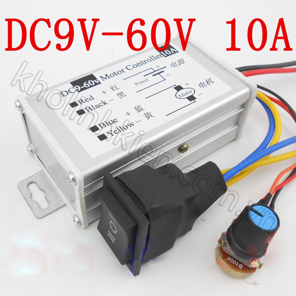 Bộ điều khiển tốc độ động cơ DC 9V-60V 10A (có đảo chiều)